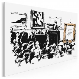 Banksy - Tłum - nowoczesny obraz na płótnie - 120x80 cm