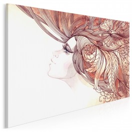 Leśna nimfa - nowoczesny obraz na płótnie - 120x80 cm Leśna nimfa - nowoczesny obraz na płótnie - 120x80 cm