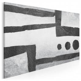 Kropki i kreski - nowoczesny obraz na płótnie - 120x80 cm