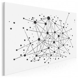 Strumień świadomości - nowoczesny obraz na płótnie - 120x80 cm