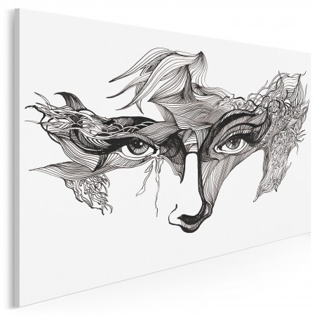 Czarny łabędź - nowoczesny obraz na płótnie - 120x80 cm