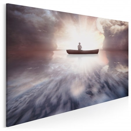 Morskie opowieści - nowoczesny obraz na płótnie - 120x80 cm