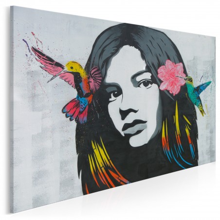 Królowa kolibrów - fotoobraz do sypialni - 120x80 cm