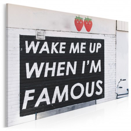 Wake me up when I'm famous - fotoobraz do sypialni - 120x80 cm