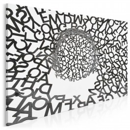 Kłębek myśli - nowoczesny obraz na płótnie - 120x80 cm Kłębek myśli - nowoczesny obraz na płótnie - 120x80 cm