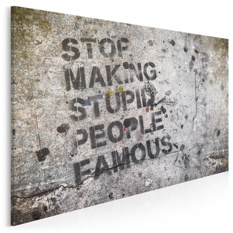 Stop making stupid people famous - fotoobraz do salonu - 120x80 cm