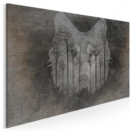 Wilcze echo - nowoczesny obraz do sypialni - 120x80 cm