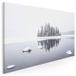 Śnieżna osada - zdjęcie na płótnie - 120x80 cm Śnieżna osada - zdjęcie na płótnie - 120x80 cm