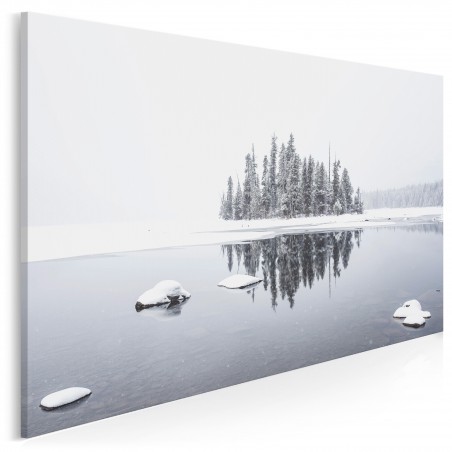 Śnieżna osada - zdjęcie na płótnie - 120x80 cm
