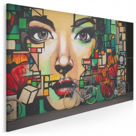 Witraże myśli - nowoczesny obraz na płótnie - 120x80 cm