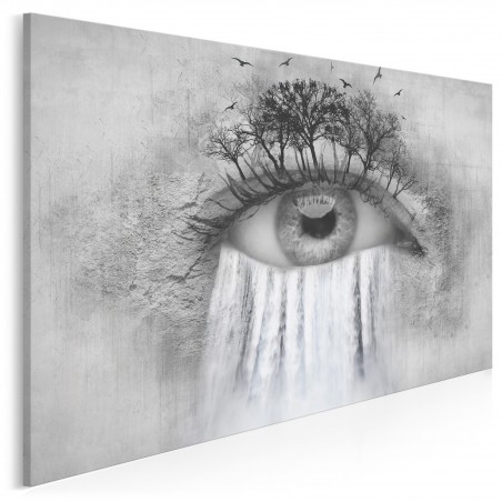 Wodospad łez - nowoczesny obraz do sypialni - 120x80 cm