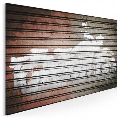 Rycerz nocy - nowoczesny obraz na płótnie - 120x80 cm