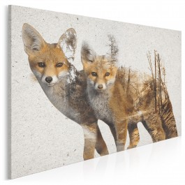 Rudozłota brać - nowoczesny obraz na płótnie - 120x80 cm