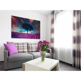 Lawendowe pole - nowoczesny obraz na płótnie - 120x80 cm