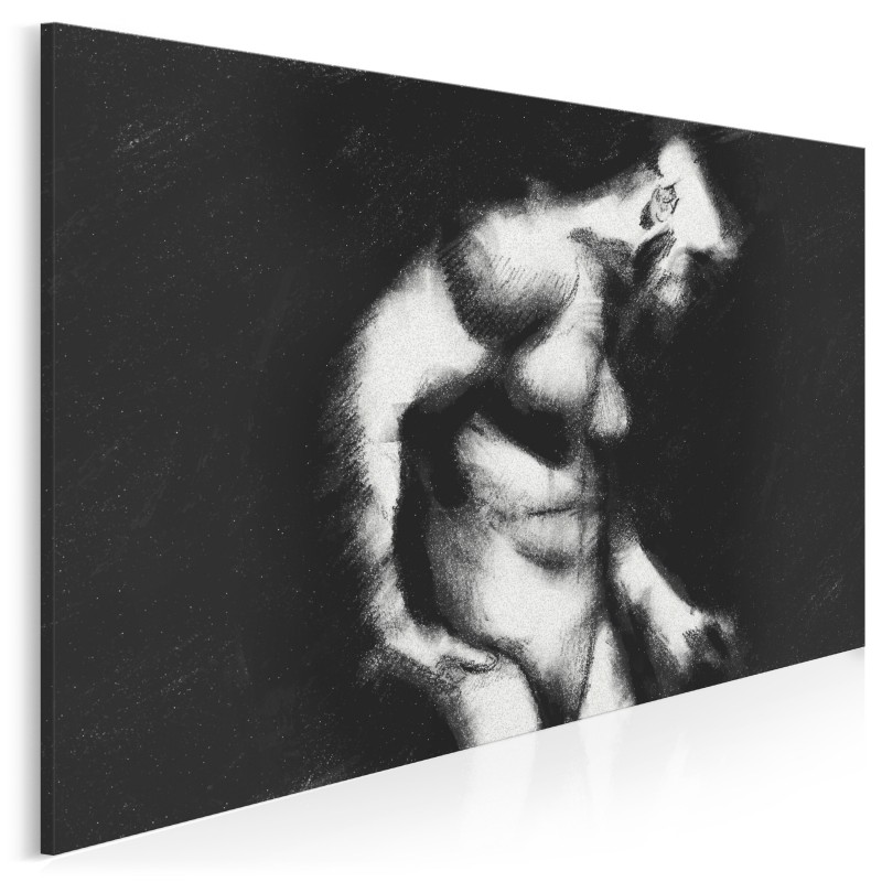Studium męskości  - nowoczesny obraz do sypialni - 120x80 cm