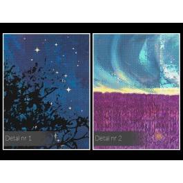 Lawendowe pole - nowoczesny obraz na płótnie - 120x80 cm