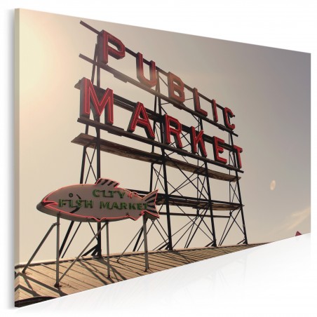Public market - nowoczesny obraz na płótnie - 120x80 cm