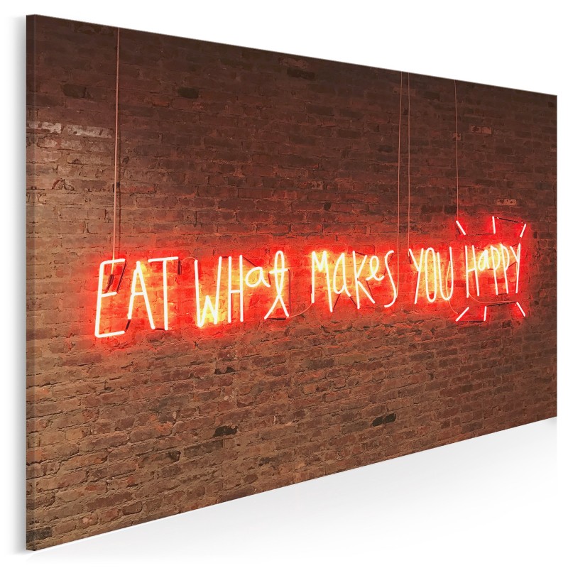 Eat what makes you happy - fotoobraz na płótnie - 120x80 cm