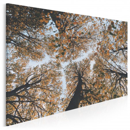 Deszcz jesiennych liści - fotoobraz do salonu - 120x80 cm