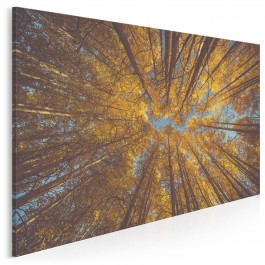 Żółty, jesienny liść - fotoobraz do sypialni - 120x80 cm