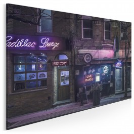 Neonowe ulice - fotografia na płótnie - 120x80 cm