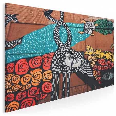 Sztuka ulicy - fotoobraz na płótnie - 120x80 cm