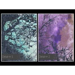 Magiczna pełnia - nowoczesny obraz do sypialni - 120x80 cm