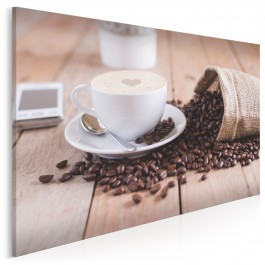 Serce kawosza - fotoobraz do kuchni - 120x80 cm