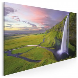 Wodospad zieleni - fotoobraz na płótnie - 120x80 cm
