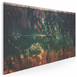 Rybacka łódź - nowoczesny obraz na płótnie - 120x80 cm