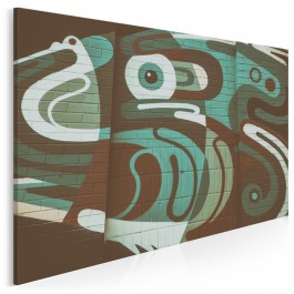 Żuraw i czapla - fotoobraz na płótnie - 120x80 cm Żuraw i czapla - fotoobraz na płótnie - 120x80 cm