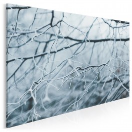 Zimowa aura - nowoczesny obraz na płótnie - 120x80 cm