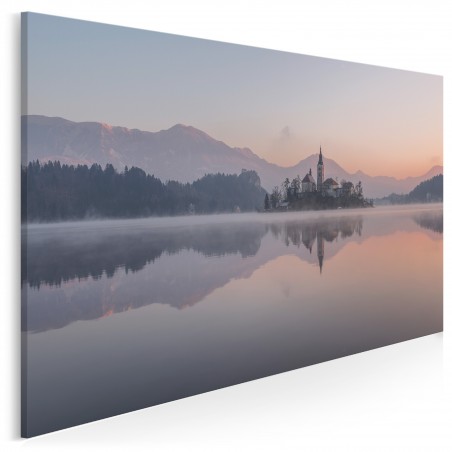 Zimowa aura - nowoczesny obraz na płótnie - 120x80 cm