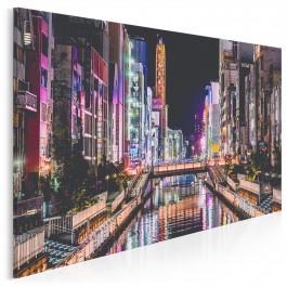 Osaka nocą - nowoczesny obraz na płótnie - 120x80 cm
