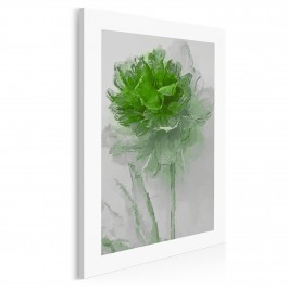 Emeraldowy kwiat - nowoczesny obraz do salonu - 50x70 cm