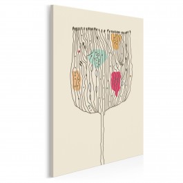 Abstrakcyjny kwiat - nowoczesny obraz na płótnie - 50x70 cm