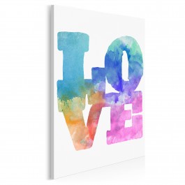 Akwarelowa miłość - nowoczesny obraz na płótnie - 50x70 cm