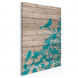 Ptaki w stylu vintage - nowoczesny obraz na płótnie - 50x70 cm Ptaki w stylu vintage - nowoczesny obraz na płótnie - 50x70 cm