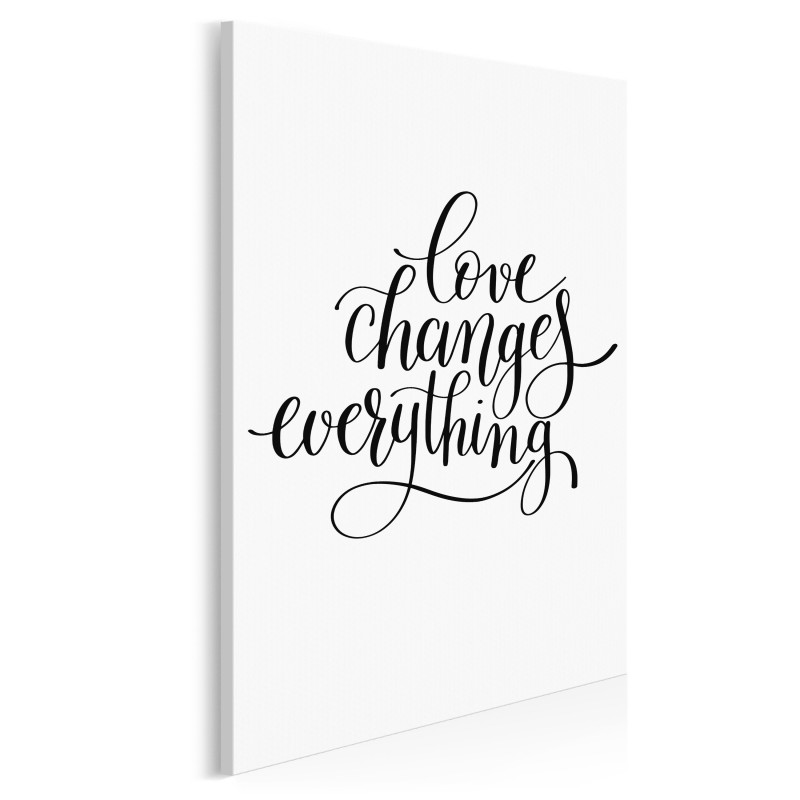 Love changes everything - nowoczesny obraz do sypialni - 50x70 cm