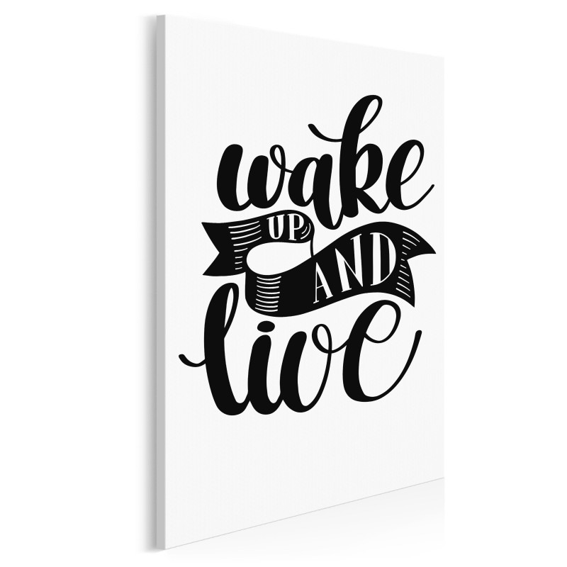 Wake up and live - nowoczesny obraz do sypialni - 50x70 cm