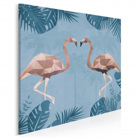 Tropikalny duet - nowoczesny obraz na płótnie - 80x80 cm