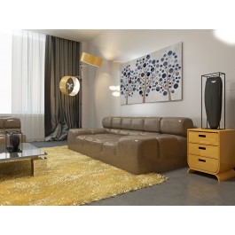 Oaza błękitu - nowoczesny obraz do salonu - 120x80 cm