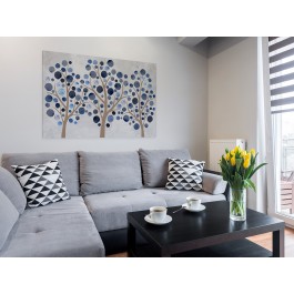 Oaza błękitu - nowoczesny obraz do salonu - 120x80 cm