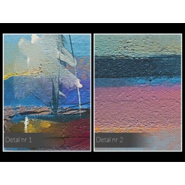 Zachód słońca na Mazurach - nowoczesny obraz na płótnie