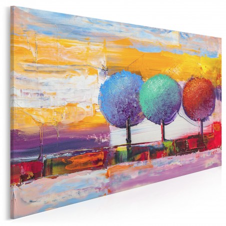 Leśny skansen - nowoczesny obraz na płótnie - 120x80 cm