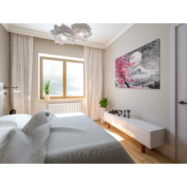 Święto Hanami - nowoczesny obraz na płótnie - 120x80 cm