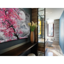 Święto Hanami - nowoczesny obraz na płótnie - 120x80 cm