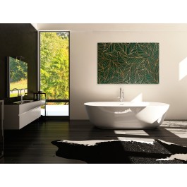 Szmaragdowy kobierzec - nowoczesny obraz do sypialni