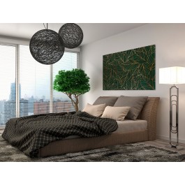 Szmaragdowy kobierzec - nowoczesny obraz do sypialni