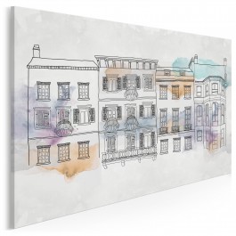 Villa Parisiana - nowoczesny obraz na płótnie - 120x80 cm Villa Parisiana - nowoczesny obraz na płótnie - 120x80 cm